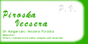 piroska vecsera business card